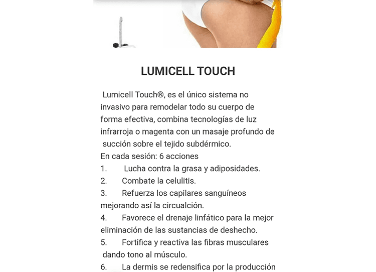 Centro de Medicina Estética Bell Sad Lumicell touch